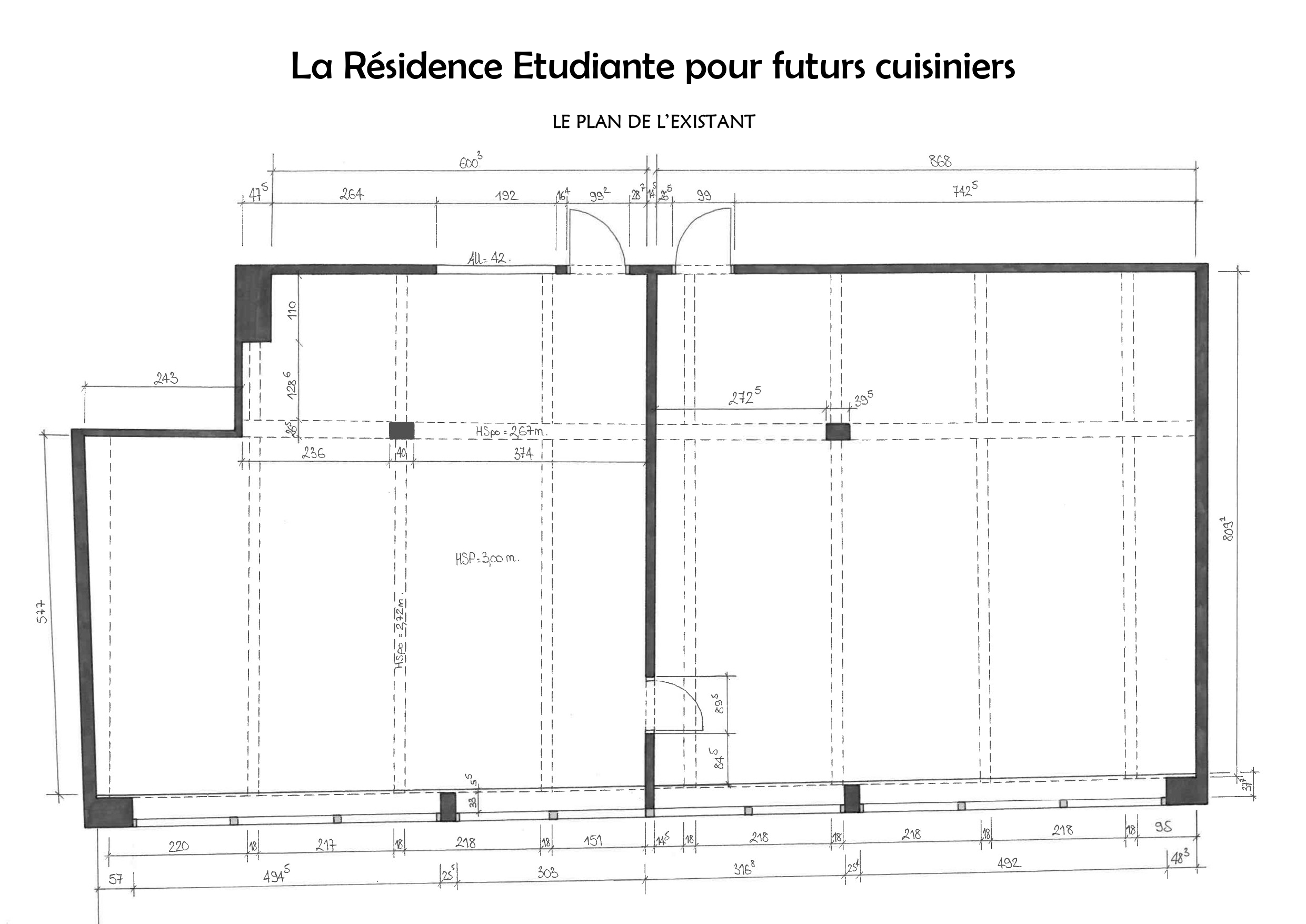 Projet La chambre Etudiante existant